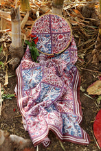 Load image into Gallery viewer, Natural Dye Block Print Silk Stole - Creative Bee