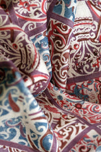 Load image into Gallery viewer, Natural Dye Block Print Silk Stole - Creative Bee