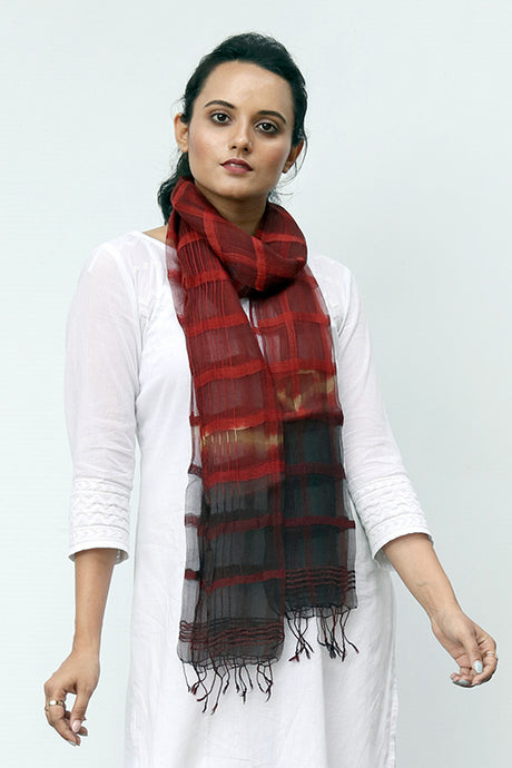 Natural Dye Shibori Filature Silk Stole - Creative Bee