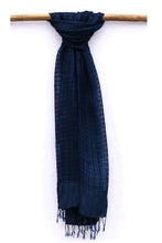 Load image into Gallery viewer, Natural Indigo Signature Weave Silk Stole