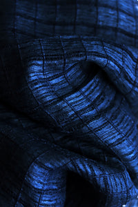 Natural Indigo Signature Weave Silk Stole